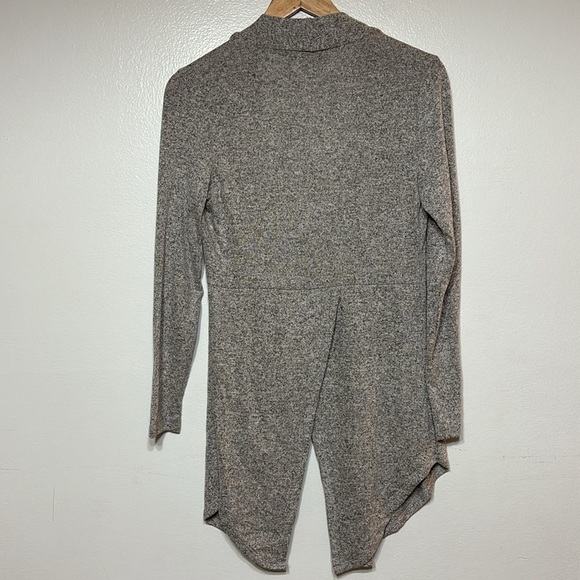 Apt 9 Heathered Light Gray Light Weight Open Front Cardigan W/ Back Slit Size SP - Picture 5 of 5